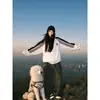 Diseño Estilo Coreano para Mujer Moda Otoño e Invierno 2025 Cardigan con Cremallera Grueso de Terciopelo Rayado Holgado Chaqueta Tendencia Ins