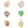 Moda transfronteriza europea y estadounidense de alto sentido 14k corazón oceánico corazón de amor collar colgante colgante único accesorios de joyería diy
