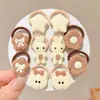 Coloridos pasadores de pelo de pulgar estilo coreano para niños y niñas, lindas diademas, dulces cordones para el pelo de niños, gomas elásticas de alta elasticidad, accesorios para el pelo