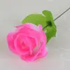 Suministro Transfronterizo de Flores Artificiales Rojas, Capullo de Rosa Individual, Flor Falsa, Acompañamiento de Regalo, Flor de Plástico Rosa