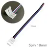 Conector de esquina tipo X de 4 pines RGB colorido para tira LED sin soldadura, adaptador tipo L T