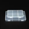 Caja de plástico transparente fija para piezas, caja de almacenamiento para accesorios de joyería DIY, caja de almacenamiento para acabado de componentes, caja de almacenamiento para aparejos de pesca