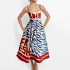 Moda Femenina Europea y Americana Transfronteriza 2026: Nueva Colección de Verano - Vestido de Verano Elegante, con Estilo y Estampado Único de Corte Ajustado