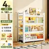 Estantería de hierro, estante de almacenamiento de varios niveles de pie, estantería simple para el hogar, organizador de sala de estar, estantería de acero para estudiantes