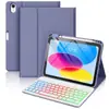 Adecuado para Apple iPad A16 Teclado Bluetooth Retroiluminado Funda Protectora Air110.9 Ranura de Carga para Lápiz Funda para Tableta M4