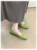 Zapatos planos suaves de estilo francés, mocasines poco profundos de gamuza con punta redonda, mocasines vintage de estampado de leopardo para primavera y otoño con lazo