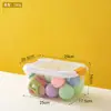 Caja de Almacenamiento Portátil con Tapa abatible tipo Bloque de Construcción para Juguetes, Transparente y Visible, con Apertura Grande, Apilable y Duradera