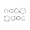 Arandela de seguridad de acero inoxidable 304 con dientes externos e internos, antideslizante, anti-aflojamiento, Gb861.1