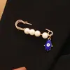 Broche de Moda Ojos Azules Estilo Étnico Pines Exquisitos Lindos Pines Pequeños Broche Ojo del Diablo Pin de Solapa para Mujeres