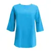 2021 venta rápida tongya maxun caliente estilo de comercio exterior europeo y americano color liso holgado urbano casual top de cuello redondo