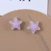 Acessórios de Joias DIY Pulseira Colar Brincos Acrílico Colorido Fosco Transparente Estrela de Cinco Pontas com Contas Perfuradas