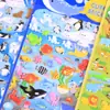 Pegatinas Estereoscópicas de Elefante, León, Pingüino 3D Dibujos Animados Zoológico Niños Pegatinas Educativas de Recompensa DIY Hecho a Mano