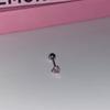 Aretes de Cartílago Dark Girl Sparkling Love Acero Titanio Tornillo Fondo Plano Caracol Rosa Lazo Lindo
