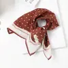 Lenço Xadrez com Bolinhas Vintage de Alta Qualidade Lenço Decorativo para Cabeça Lenço de Seda Novo Estilo Primavera e Verão