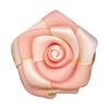Rosa de cinta hecha a mano de 3,5 cm de ancho, cabeza de rosa bicolor, paquete de 100 flores de cinta de satén decorativas para caja de regalo DIY