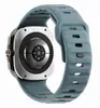 Para Samsung Galaxy Watch7 Ultra 47mm Pulseira com Fivela Onda Silicone Esporte Oficial de Pulso