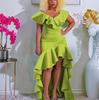 Fuente Transfronteriza Africana 2023 Nuevo Vestido de Noche de Estilo Suelto de Color Sólido Vestido Largo Ajustado para Transfronterizo
