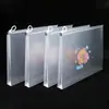 Bolsa transparente gruesa para documentos, bolsa con cremallera de PP, bolsa para archivos, estuche para lápices para estudiantes de primaria y secundaria, bolsa de almacenamiento portátil A4, al por mayor