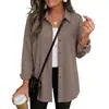 2026 Amazon Europeu e Americano Transfronteiriço TK Comércio Exterior Roupas Femininas Novo Outono/Inverno Waffle Manga Longa Camisa Casual