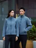 Jaqueta Softshell Térmica 75D Masculina Feminina Outono Inverno Gola Alta Corta-vento Resistente à Água Respirável Resistente ao Desgaste Jaqueta de Trabalho ao Ar Livre Customização