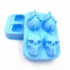 Hielo Cubo Calavera Cuatro Pares 3D fiesta bar creativo hockey sobre hielo calavera de silicona cubo de hielo calavera