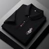 Polo bordado estilo Paul Summer Port Ins para hombre, camiseta de manga corta con solapa suelta, top sencillo y combinable para adolescentes