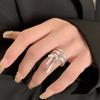 Anillo abierto con lazo estilo ballet, diseño de nicho para mujer, ajustable, para dieta, anillo único y avanzado.