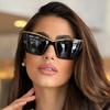Novos Óculos de Sol de Moda Olho de Gato com Armação Grande Personalizados Tendência Versátil Elegantes Emagrecedores Óculos para Mulheres Óculos Europeus e Americanos Transfronteiriços