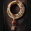 Pulseira de Bodhi de Jade Branco Hainan para Lançamento Alto Pulseira de Bodhi Colar Longo com Borla Anel de Corrida Wen Brinquedo Rosário Antigo de Mão