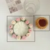 Posavasos de Ramo de Rosas y Lirios del Valle Hecho a Mano en Stock, Ramo de Flores de Hilo Crochet Flor Artificial, Regalo Creativo Producto Terminado