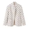 Ins estilo europeu e americano transfronteiriço 2026 nova moda elegante atacado feminino roupa de trabalho blazer jaqueta de bolinhas gola alta