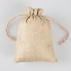 Bolsa de Yute Retro con Cordón Cordón Regalo de Navidad Artesanías Embalaje de Joyería Yute Imitación Saco Pequeño Personalización