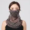 Máscara de Proteção Solar de Verão para Mulheres, Anti-UV, Proteção do Pescoço, Máscara Facial Integrada, Fina, Respirável, Véu com Alça nas Orelhas, Lenço de Seda, Multifuncional