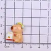 Gorra Brillante de Música Capibara Violín Guitarra Accesorios de Resina Pegamento Crema Pasador DIY Imán para Refrigerador Funda para Teléfono Móvil