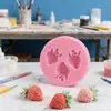 Molde de Silicona con Forma de Fruta DIY Fresa Piña Uva Decoración de Pastel Molde de Resina