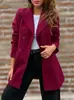 Europeo y americano transfronterizo 2026 Amazon otoño e invierno nuevo abrigo blazer de lana elegante con solapa y botones para mujer