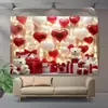 Tela de Fondo Transfronteriza Nueva para el Día de San Valentín 2026 para Decoración de Citas de Parejas, Tela Colgante para Habitación y Arreglo Exterior, Tela Colgante para Banner