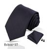 Traje de hombre de nuez de anacardo patrón roto corbata pañuelo de bolsillo puño tres piezas corbata de mano negra 8cm corbata Shengzhou