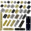 Bisagra de Acero Inoxidable Engrosado Juego Completo Herrajes Plegable Apertura Plana de 180 Grados Hoja Oscilante Puerta de Gabinete Tapa Bisagra de Alta Resistencia Hoja de Loto