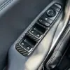 Adequado para Kia Stinger fibra de carbono real moldura do botão do vidro elétrico adesivos decorativos acessórios de modificação interior do carro