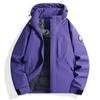 Chaqueta con Capucha Abrigo de Algodón para Mujer 2025 Nuevo Otoño Primavera Otoño Abrigo de Algodón Acolchado Pequeño Chaqueta Morada Engrosada
