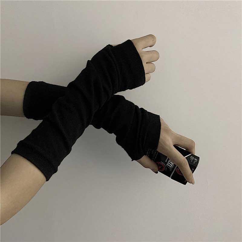 Black-Punk-long-Fingerless-Glo