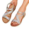 Amazon Wish 2026 Verano Nuevas Sandalias Casuales Planas Elásticas de Talla Grande para Mujer