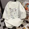 Diseño de Nicho Divertido Estampado de Dibujos Animados Camiseta de Manga Corta 2026 Verano Nuevo Estilo Holgada y Versátil Tops de Pareja Ins
