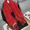 Fábrica Primavera e Outono Novo Estilo Coreano Elegante Cachecol Linha Cachecol Borda Dourada Cachecol Xale Cachecol Longo Mulheres