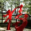 Esculturas de Acero Inoxidable para Paisajismo de Jardines, Decoraciones para Plazas de Ciudad y Centros Comerciales, Adornos para Oficinas de Ventas y Parques, Instalaciones Exteriores Personalizadas