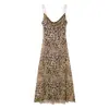 Vestido de tirantes de verano para mujer estilo europeo y americano 2024 con estampado de animales 942710