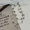 Collar de Doble Capa Elegante de Lujo Ligero de Perla y Estrella de Mar Estilo Resort de Playa Tendencia de Moda Cadena para Clavícula Estilo Ins para Mujeres