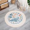 Alfombra Redonda Tejida con Cuerda de Algodón Estilo Nórdico para Piso Habitación Infantil Dormitorio Alfombra de Algodón y Lino para Gatear Sala de Estar Sofá Mesa de Centro Alfombra de Piso