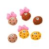 Lindo lazo de galleta de celebridad de Internet de peluche de dibujos animados, broche de bricolaje, horquilla, accesorios, calcetines, zapatillas, accesorios